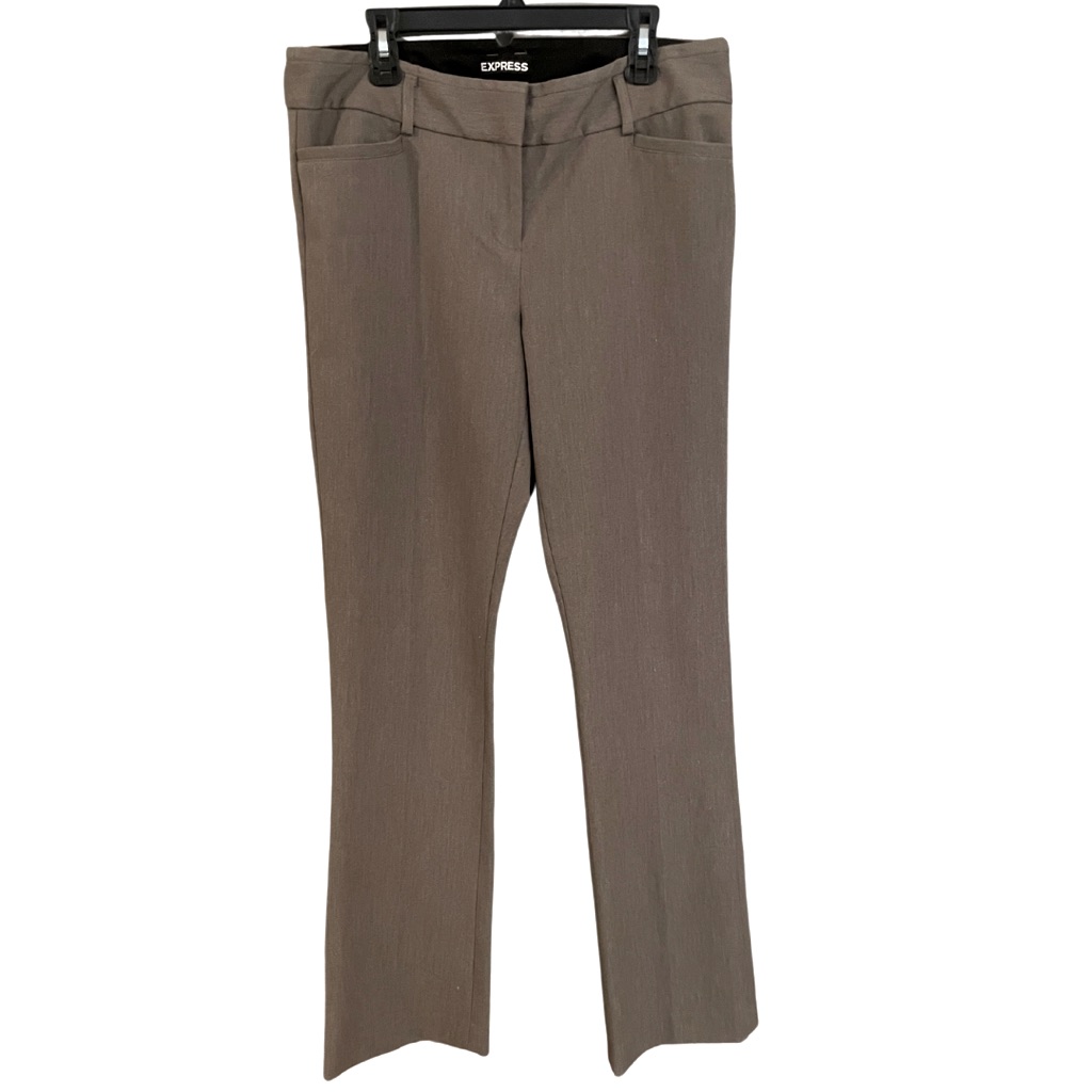 Express Taupe/Gray Columnist Dress Pants